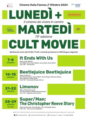 LUNEDÌ + MARTEDÌ CULT MOVIE - Cinema Italia Faenza